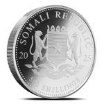Somalia / Silver Five Ounces 2025 African Wildlife - Elephant - obverse photo