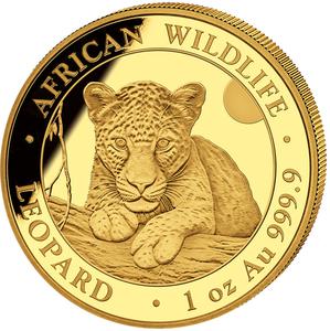 Somalia / Gold Ounce 2025 African Wildlife - Leopard - reverse photo