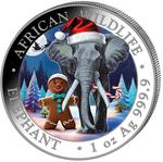 Somalia / Silver Ounce 2025 African Wildlife - Elephant / Christmas Edition - reverse photo