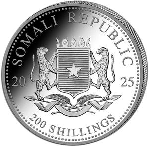 Somalia / Silver Two Ounces 2025 African Wildlife - Elephant - obverse photo