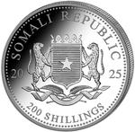 Somalia / Silver Two Ounces 2025 African Wildlife - Elephant - obverse photo