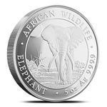 Somalia / Silver Five Ounces 2025 African Wildlife - Elephant - reverse photo