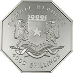 Four Thousand Shillings Silver 2005 Zheng He - Giraffe: Photo Coin, Somalia, Four Thousand Shillings Silver 2005 Zheng He - Giraffe / thumbnail