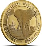 Somalia / Gold Fiftieth-Ounce 2025 African Wildlife - Elephant - reverse photo