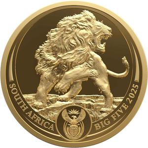South Africa / Gold Quarter Ounce 2025 Big Five - Lion - obverse photo