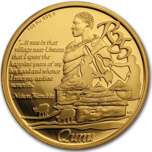 South Africa / Gold Ounce 2013 Mandela - Childhood - reverse photo