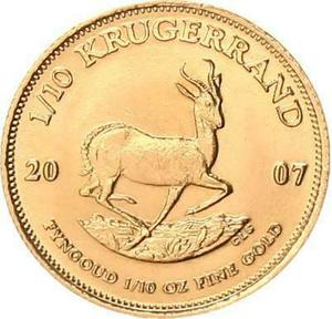 South Africa / Gold Tenth-Ounce 2007 Krugerrand - reverse photo