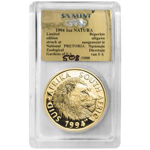 South Africa / Gold Ounce 1994 Natura - Lion - obverse photo