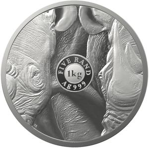 South Africa / Silver Kilo 2022 Big Five - Rhino - reverse photo