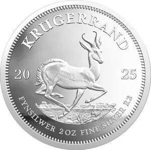South Africa / Silver Two Ounces 2025 Krugerrand - reverse photo