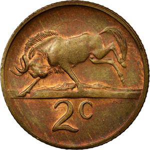 South Africa / Two Cents 1976 Fouché - reverse photo