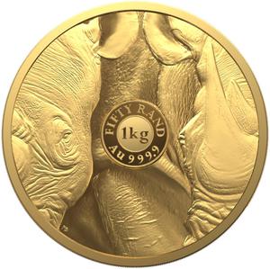 South Africa / Gold Kilo 2022 Big Five - Rhino - reverse photo