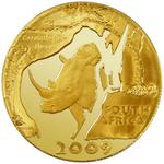 Gold Ounce 2009 Natura - Rhino: Photo Coin, South Africa, Gold Ounce 2009 Natura - Rhino / thumbnail