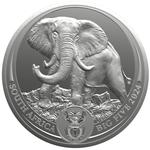 Silver Five Ounces 2024 Big Five - Elephant: Photo Coin, South Africa, Silver Five Ounces 2024 Big Five - Elephant / thumbnail