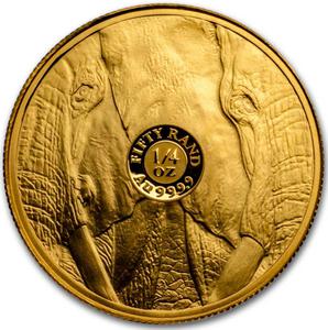 South Africa / Gold Quarter Ounce 2024 Big Five - Elephant - reverse photo