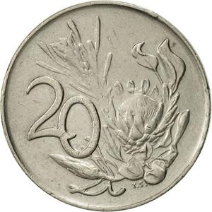 South Africa / Twenty Cents 1985 - reverse photo