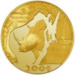 Gold Ounce 2009 Natura - Rhino: Photo Coin, South Africa, Gold Ounce 2009 Natura - Rhino / thumbnail