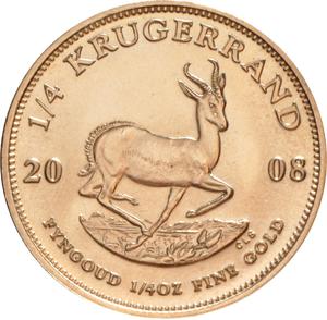 South Africa / Gold Quarter Ounce 2008 Krugerrand - reverse photo