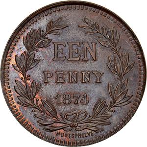 South Africa / Pattern Penny 1874 Orange Free State - reverse photo