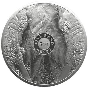 South Africa / Silver Five Ounces 2024 Big Five - Elephant - reverse photo
