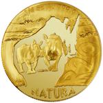 Gold Ounce 2009 Natura - Rhino: Photo Coin, South Africa, Gold Ounce 2009 Natura - Rhino / thumbnail