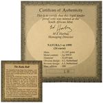 Gold Ounce 1999 Natura - Kudu: Photo Coin, South Africa, Gold Ounce 1999 Natura - Kudu / thumbnail