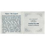 Gold Tenth-Ounce 1998 Natura - Leopard: Photo Coin, South Africa, Gold Tenth-Ounce 1998 Natura - Leopard / thumbnail