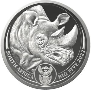 South Africa / Silver Kilo 2022 Big Five - Rhino - obverse photo