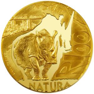 South Africa / Gold Ounce 2009 Natura - Rhino - obverse photo