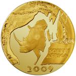 Gold Ounce 2009 Natura - Rhino: Photo Coin, South Africa, Gold Ounce 2009 Natura - Rhino / thumbnail