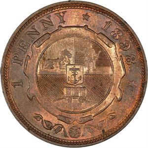 South Africa / One Penny 1898 - reverse photo