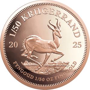 South Africa / Gold Fiftieth-Ounce 2025 Krugerrand - reverse photo