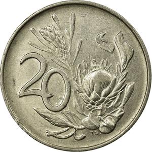 South Africa / Twenty Cents 1974 - reverse photo