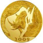 Gold Ounce 2009 Natura - Rhino: Photo Coin, South Africa, Gold Ounce 2009 Natura - Rhino / thumbnail