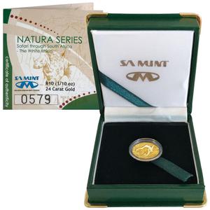 South Africa / Gold Tenth-Ounce 2009 Natura - Rhino - obverse photo