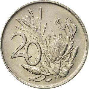 South Africa / Twenty Cents 1987 - reverse photo