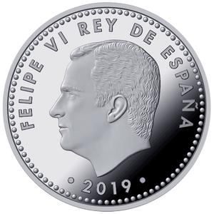 Spain / Ten Euro Silver 2019 Moon Landing - obverse photo