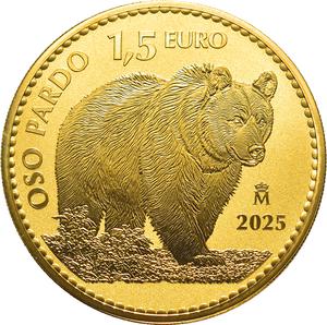 Spain / Gold Ounce 2025 Brown Bear - reverse photo