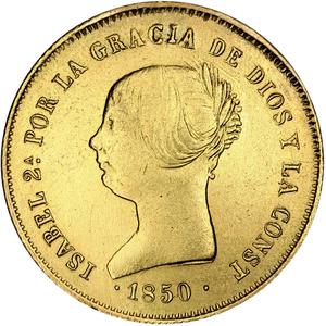 Spain / One Hundred Reales 1850 - obverse photo