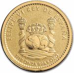 Gold Tenth-Ounce 2023 Bull: Photo 2023 Spain 1/10 oz Gold Reverse Proof Bull Doubloon / thumbnail