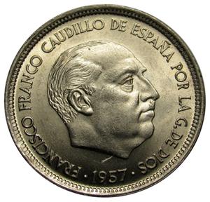 Spain / Fifty Pesetas 1958 - reverse photo