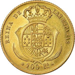 Spain / One Hundred Reales 1861 - reverse photo