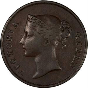 Straits Settlements / One Cent 1845 - obverse photo
