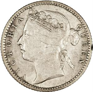 Straits Settlements / Ten Cents 1899 - obverse photo