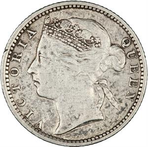 Straits Settlements / Ten Cents 1891 - obverse photo