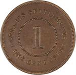 One Cent 1876: Photo Coin, Straits Settlements, One Cent 1876 / thumbnail
