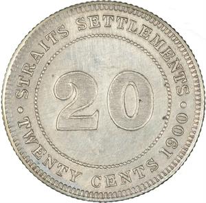 Straits Settlements / Twenty Cents 1900 - reverse photo