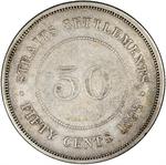 Fifty Cents 1888: Photo Coin, Straits Settlements, fifty Cents 1888 / thumbnail