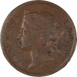 Straits Settlements / One Cent 1876 - obverse photo