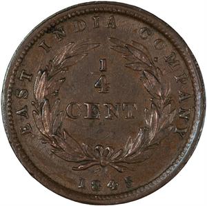 Straits Settlements / Quarter Cent 1845 - reverse photo